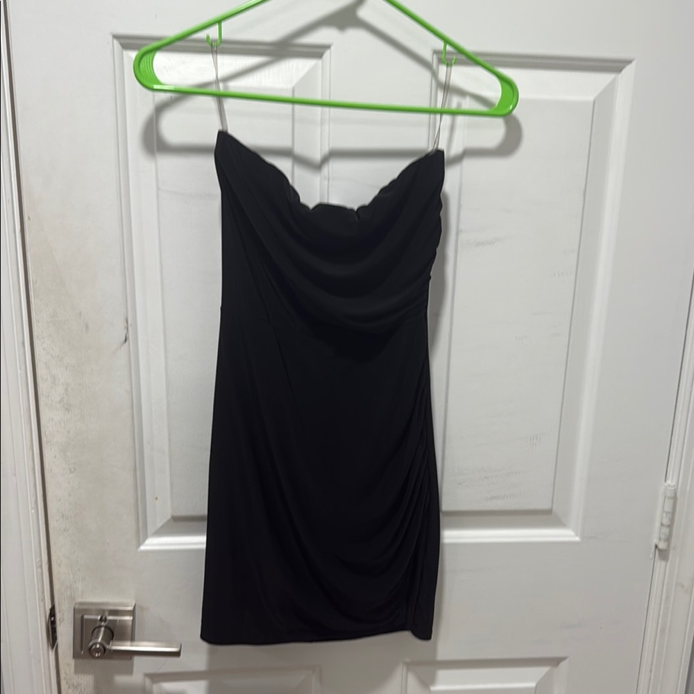 Elegant Black Strapless Dress